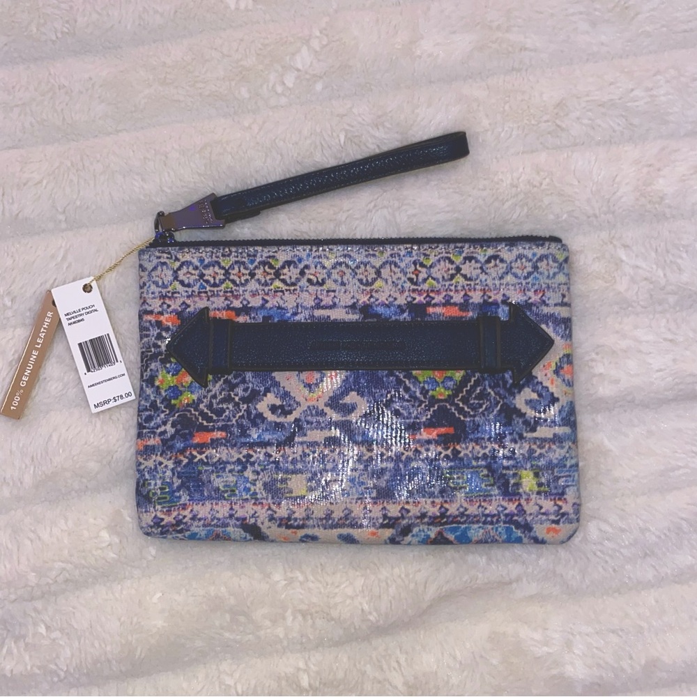 NEW Aimee Kestenberg Clutch Tapestry Digital Melville Pouch Purse hand strap